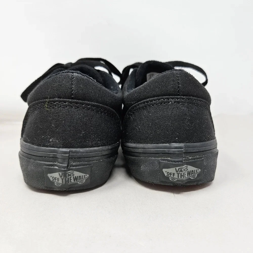 Vans Youth Sneakers Sz 5 Black Canvas Upper Skater School Walk